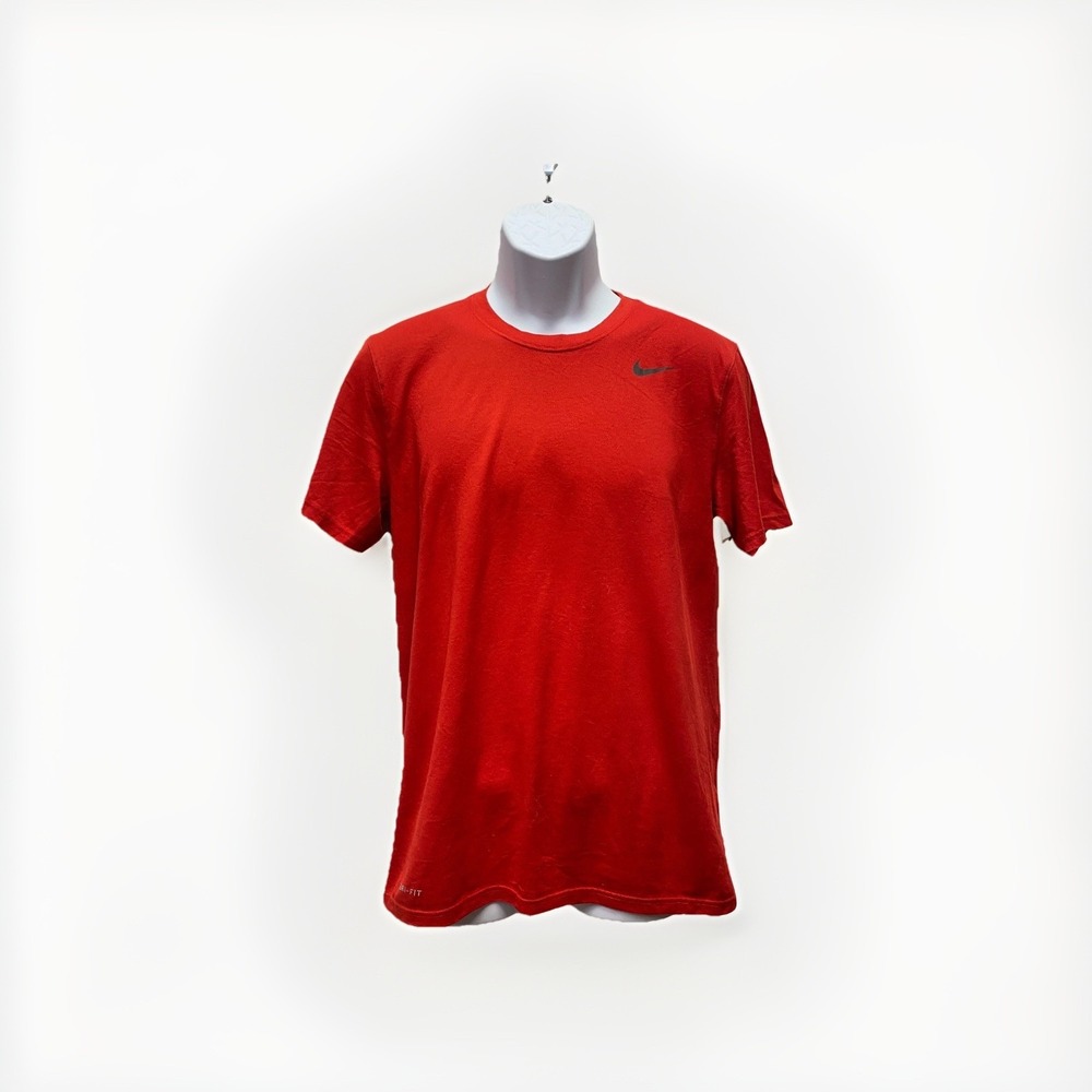 Nike Dri-Fit The Legend Tee Mens Medium Red Swoosh Athletic Training Shirt